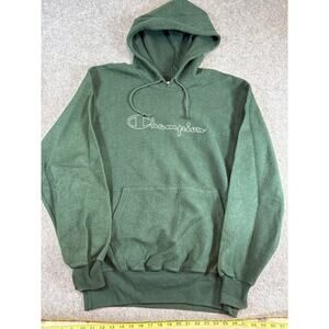 Vintage 90s Champion Athletic Hoodie Mens Green Sweatshirt Sportswear Large
